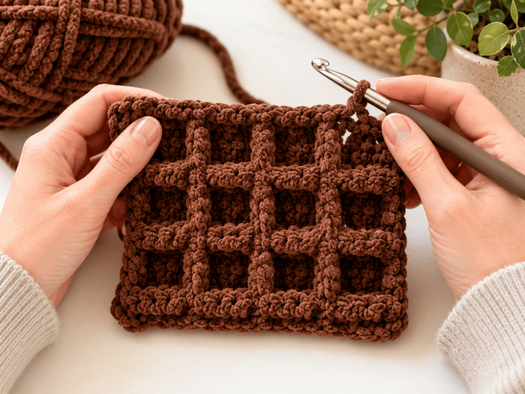 Waffle Pillow Crochet Pattern