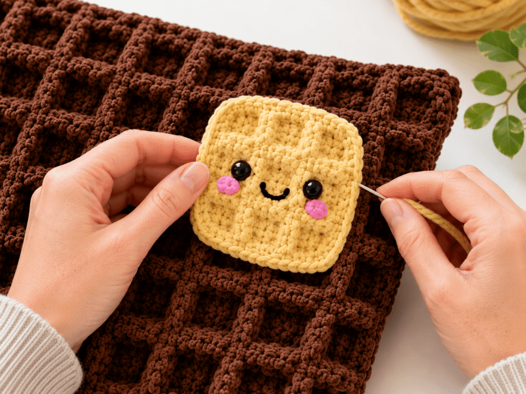 Waffle Pillow Crochet Pattern
