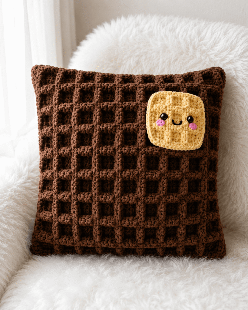Waffle Pillow Crochet Pattern