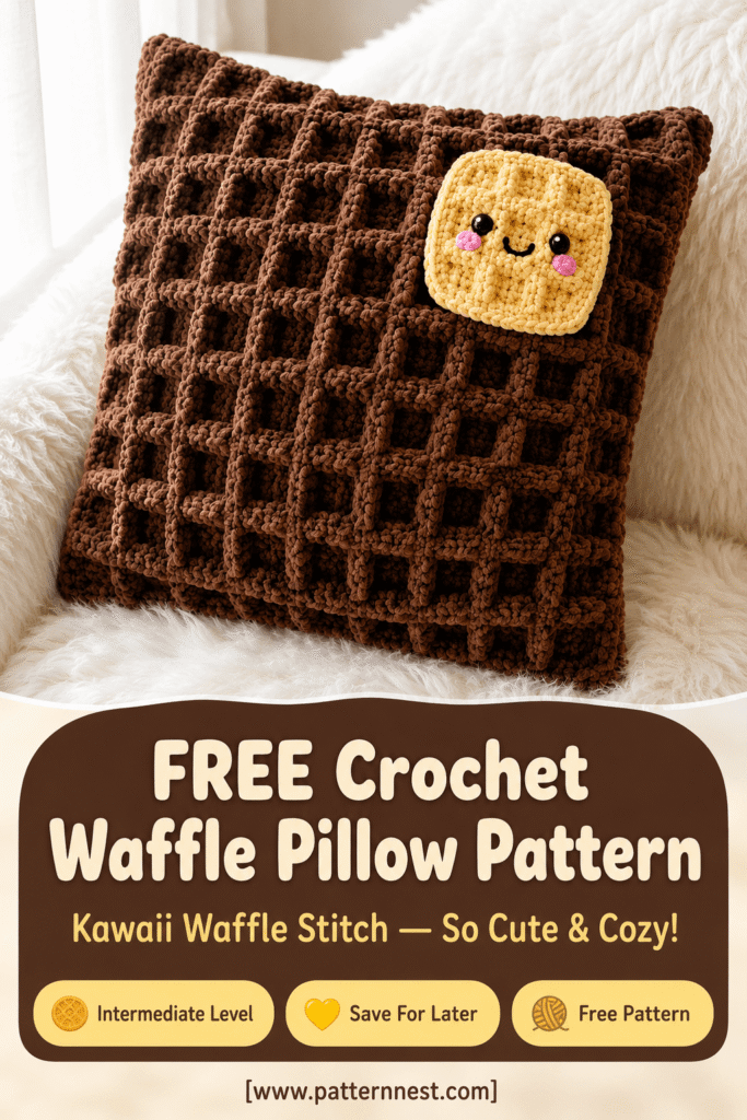 Waffle Pillow Crochet Pattern