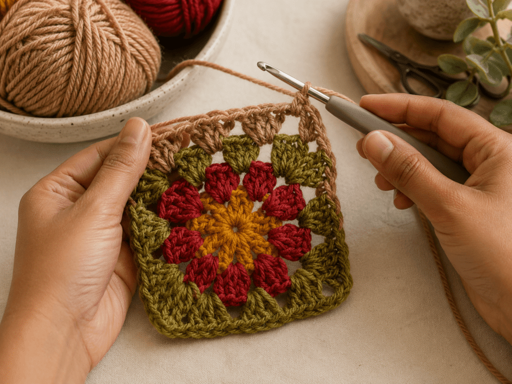 Boho Granny Square Wrap Bolero / Crop Top — Free Crochet Pattern
