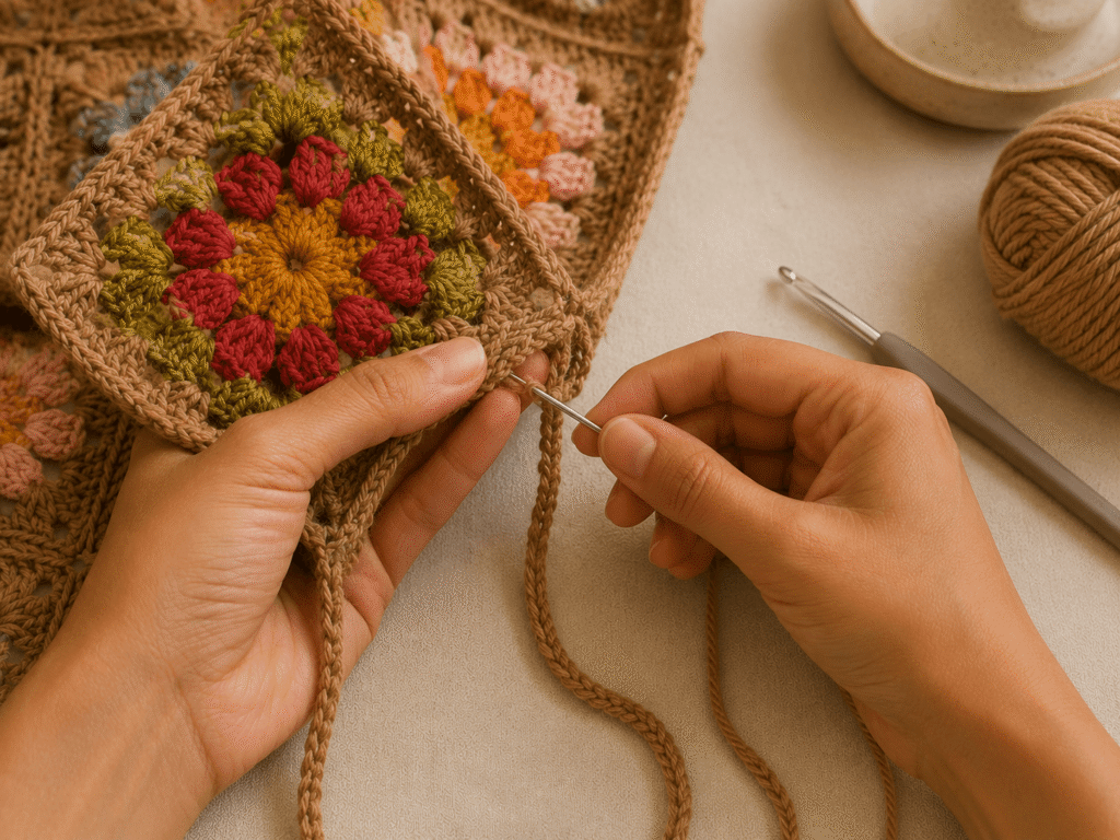 Boho Granny Square Wrap Bolero / Crop Top — Free Crochet Pattern