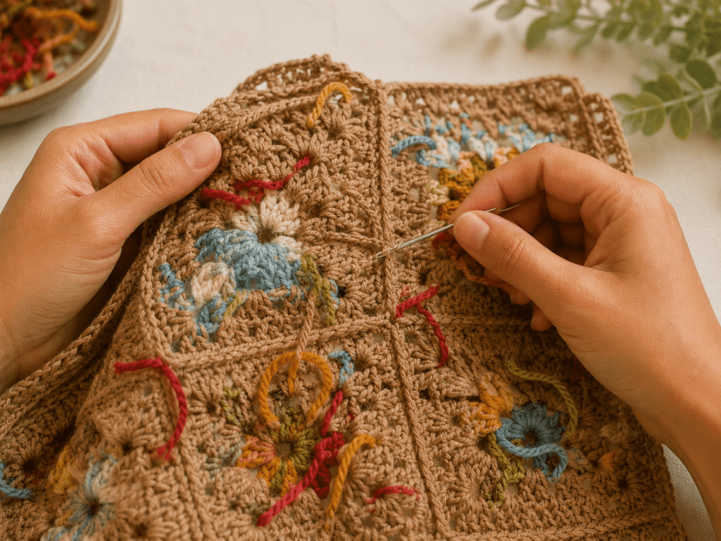 Boho Granny Square Wrap Bolero / Crop Top — Free Crochet Pattern