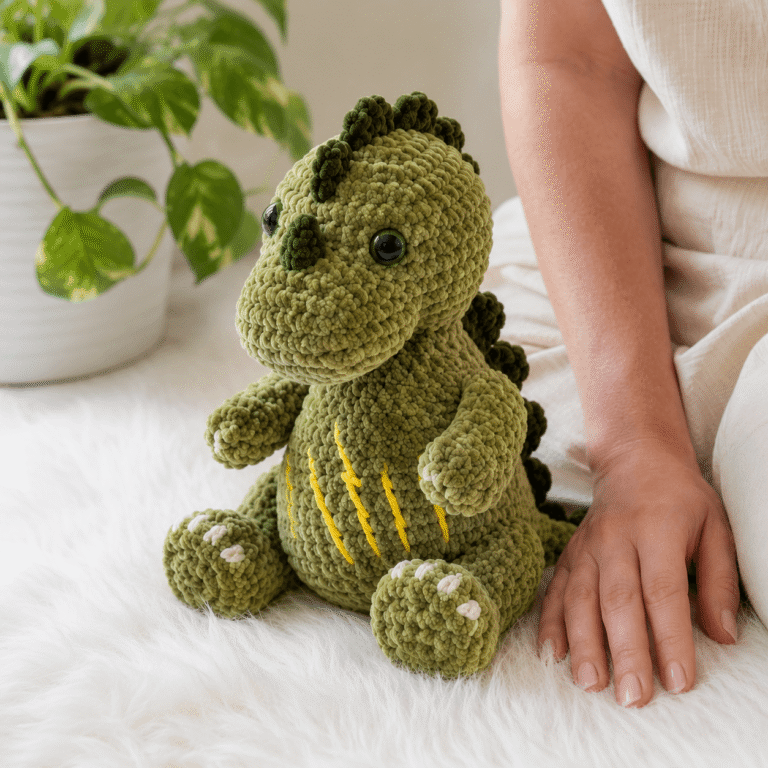 Free Baby Dinosaur Crochet Pattern: The Cutest Dino Lilaf Amigurumi Toy You Will Ever Make
