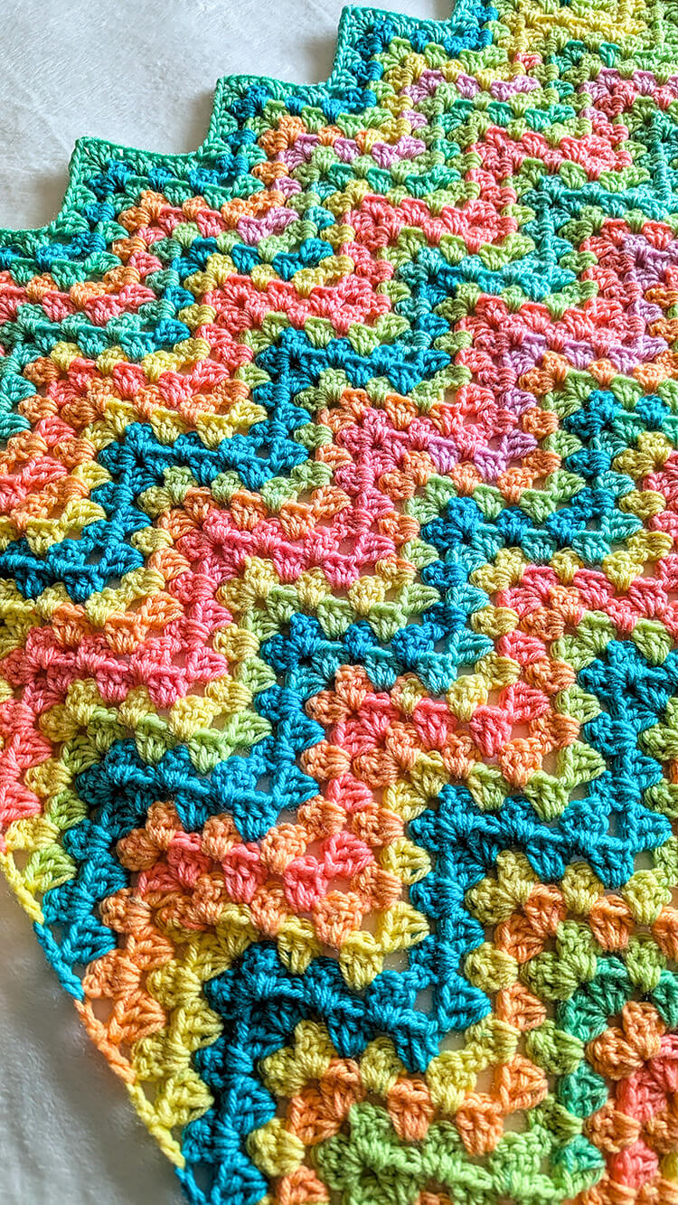 Granny Chevron Baby Blanket Crochet Pattern